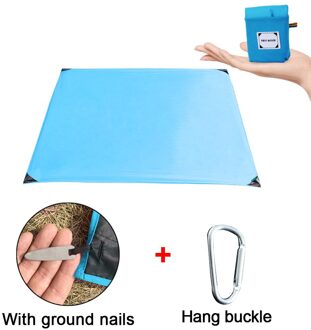 Outdoor Pocket Camping Mat Vouwen Camping Matras Baby Klim Draagbare Ultra-Dunne Waterdichte Strand Mat Camping Picknick Deken blauw met gift / 145x180cm