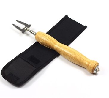 Outdoor Product Telescopische Barbecue Vork Mountain Camp Supply Houten Handvat Rvs Telescopische Barbecue Naald