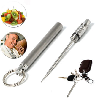 Outdoor Pure Titanium Waterdicht Tandenstoker multifunctionele Fruitpick Houder Case Herbruikbare Recyclebaar Outdoor Reizen Kits 1j18