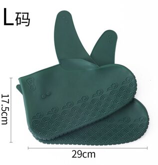 Outdoor Regen Schoen Cover Siliconen Gesp Waterdichte Outdoor Regen En Sneeuw Regen Boot Cover Verdikte Draagbare Pocket Schoenen Cover L - groen