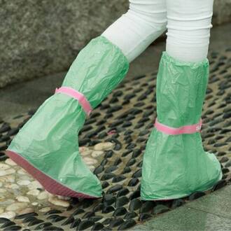 Outdoor Regenjas Set Cyclus Regen Laarzen Overschoenen Regenlaarzen, Travel Essentials overschoenen regen Waterdichte Regen groen / L