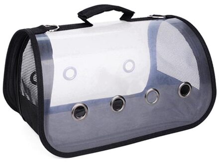 Outdoor Reizen Papegaaienkooi Vervoer Vogel Dragers Accessoires Pvc Ademend Papegaai Handtas Papegaai Gaan Rugzak Carrier zwart / S