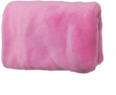 Outdoor Reizen Zachte Warme Flanel Handdoek Deken 65*45 cm Fleece Camping Slaapzak Lunchpauze Multifunctionl Handdoek Deken ^ roze