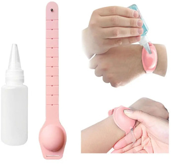 Outdoor Reusable Wristbands Hand Sanitizer Dispensing Portable Bracelet Wristband Hand Dispenser 10ML Wrist Support