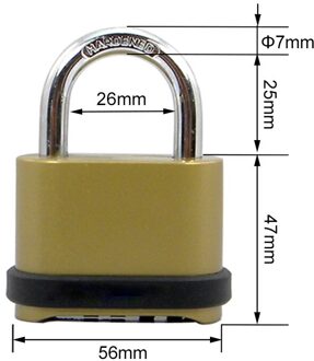 Outdoor Slot Geen Sleutel 4 Cijfercombinatie Coded Hangslot, waterdichte Roestvrij Messing Big Size Koper Voor Hek Magazijn Deursloten