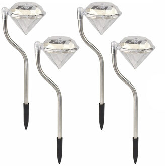 Outdoor Solar Gazon Lamp Waterdicht IP65 Led Spot Light Tuin Pathway Rvs Solar Landschap Verlichting 1stk warm wit