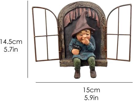 Outdoor Solar Tuin Hars Ornamenten Creatieve Dwerg Confucianistische Standbeeld Tuin Decoratie Figuras Decorativas Bureau Accessoires