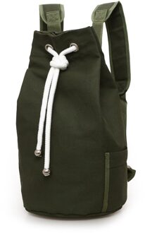 Outdoor Sport Basketbal Zak Canvas Grote Capaciteit Emmer Voetbal Ballen Pack Zwart Mens Rugzak J761420 leger groen