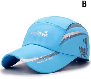 Outdoor Sport Cap Casual Mode Vrije Tijd Hoed Eenvoudige Zonnebrandcrème Zomer Hoed Waterdichte Baseball Cap lucht blauw