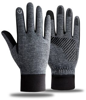 Outdoor Sport Handschoenen Touch Screen Mannen Rijden Motorfiets Snowboard Handschoenen Antislip Ski Handschoenen Warme Fleece Handschoenen Voor Mannen vrouwen Grijs / M