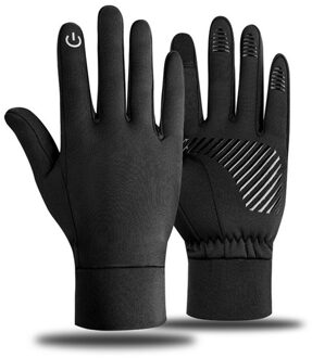 Outdoor Sport Handschoenen Touch Screen Mannen Rijden Motorfiets Snowboard Handschoenen Antislip Ski Handschoenen Warme Fleece Handschoenen Voor Mannen vrouwen zwart / L