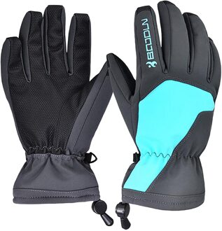 Outdoor Sport Handschoenen Touch Screen Mannen Rijden Motorfiets Snowboard Handschoenen Antislip Ski Handschoenen Warme Thermische Handschoenen Voor Mannen vrouwen lucht blauw