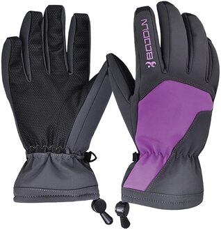 Outdoor Sport Handschoenen Touch Screen Mannen Rijden Motorfiets Snowboard Handschoenen Antislip Ski Handschoenen Warme Thermische Handschoenen Voor Mannen vrouwen Paars