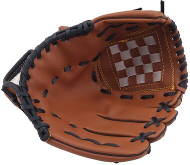 Outdoor Sport Honkbal Handschoen Softbal Praktijk Apparatuur Grootte 9.5/10.5/11.5/12.5 Linkerhand Voor Volwassen Man vrouw Training bruin (10.5)