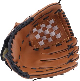 Outdoor Sport Honkbal Handschoen Softbal Praktijk Apparatuur Grootte 9.5/10.5/11.5/12.5 Linkerhand Voor Volwassen Man vrouw Training bruin (11.5)