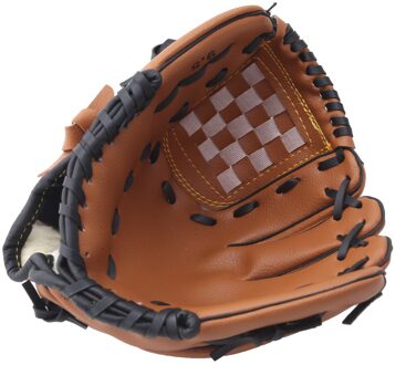 Outdoor Sport Honkbal Handschoen Softbal Praktijk Apparatuur Grootte 9.5/10.5/11.5/12.5 Linkerhand Voor Volwassen Man vrouw Training bruin (9.5)