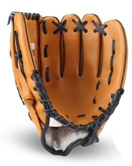 Outdoor Sport Honkbal Handschoen Softbal Praktijk Apparatuur Size Voor Volwassen Kinderen 10.5/11.5/12.5 Linkerhand geel / 10.5 inches