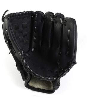 Outdoor Sport Honkbal Handschoen Softbal Praktijk Apparatuur Size Voor Volwassen Kinderen 10.5/11.5/12.5 Linkerhand zwart / 12.5 inches