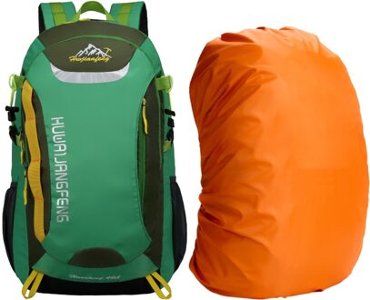 Outdoor Sport Lange Afstand Fietsen Rugzak Bergbeklimmen Schouders Tas Camping Reizen Knapzak Klimmen Wandelen Rugzak groen en RainCover