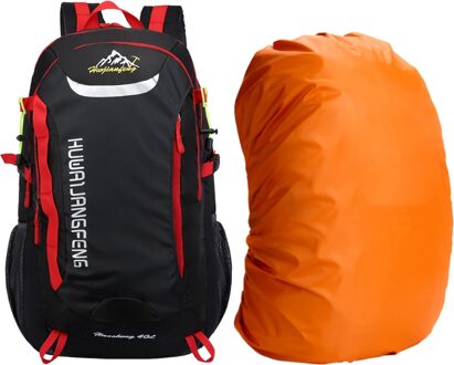 Outdoor Sport Lange Afstand Fietsen Rugzak Bergbeklimmen Schouders Tas Camping Reizen Knapzak Klimmen Wandelen Rugzak zwart en RainCover