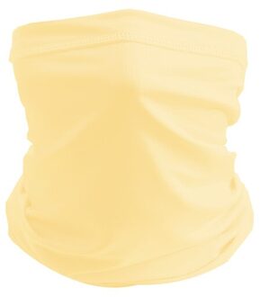 Outdoor Sport Naadloze Bandana Neck Tube Ademend Motorfiets Fietsen Bivakmuts Hoofdband Masker Wandelen Vissen Sjaal Effen Kleur geel