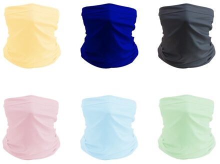 Outdoor Sport Naadloze Bandana Neck Tube Ademend Motorfiets Fietsen Bivakmuts Hoofdband Masker Wandelen Vissen Sjaal Effen Kleur willekeurig kleur