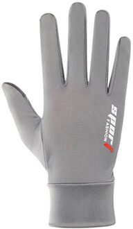 Outdoor Sport Rijden Rijden Touch Screen Handschoenen Ijs Zijde Non-Slip Handschoenen Ademend Uv Bescherming Wanten touch screen grijs