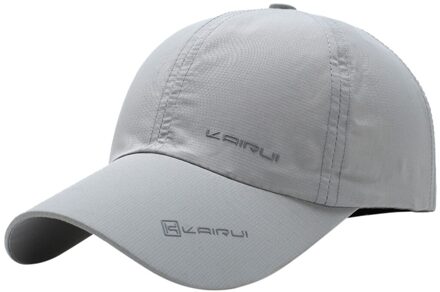 Outdoor Sport Running Baseball Mesh Hoed Mannen Sneldrogende Zomer Zonnehoed Kairui Outdoor Reizen Zonnehoed grijs