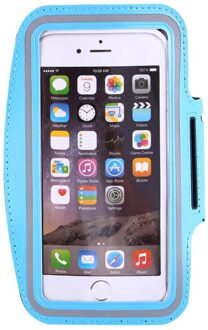 Outdoor Sport Telefoon Houder Armband Case Voor Samsung Gym Running Phone Bag Arm Band Case Telefoon Houder Voor Iphone 4 "-5" Iphone lucht blauw