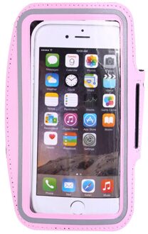 Outdoor Sport Telefoon Houder Armband Case Voor Samsung Gym Running Phone Bag Arm Band Case Telefoon Houder Voor Iphone 4 "-5" Iphone roze