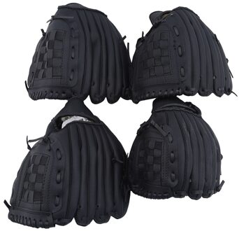 Outdoor Sport Twee Kleuren Baseball Handschoen Trein Softbal Praktijk Apparatuur Size Linkerhand Voor Volwassen Mannen Vrouwen zwart / 64cm)