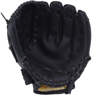 Outdoor Sport Twee Kleuren Honkbal Handschoen Softbal Praktijk Apparatuur Grootte 9.5/10.5/11.5/12.5 Linkerhand Volwassen man Vrouw Trein zwart / 11.5