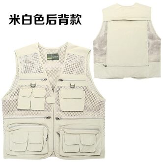 Outdoor Sport Vissen Mannen Ademend Fotografie Jacket ivoor / XXXL