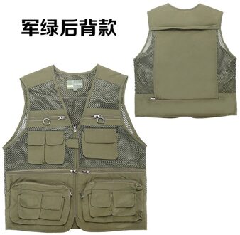 Outdoor Sport Vissen Mannen Ademend Fotografie Jacket marine groen / XXL