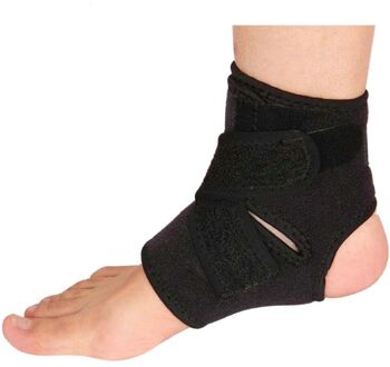 Outdoor Sport Zwart Verstelbare Enkel Voet Enkel Ondersteuning Elastische Brace Guard Voetbal Basketbal Apparatuur