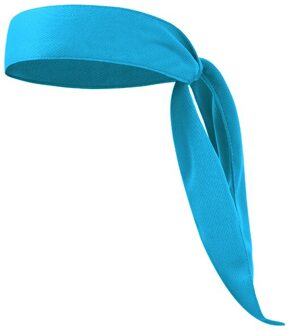 Outdoor Sport Zweetband Haarband Tennis Running Effen Kleur Piraat Hoofdband Unisex Workout Fietsen Hoofdband blauw