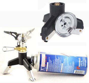 Outdoor Statief Gasfornuis Adapter Tank Stand Connector Ultralight Koper Drie Benen Gas Tank Adapter Camping Wandelen Apparatuur