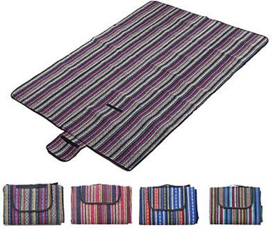 Outdoor Strand Picknick Folding Camping Mat Multiplayer Waterdicht Slapen Camping Pad Mat Vochtwerende Plaid Deken diep paars