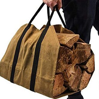 Outdoor Tote Camping Draagtas Canvas Brandhout Carrier Log Opbergtas Pakket Handvatten Tas Brandhout Zak Thuis Keuken Benodigdheden