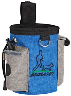 Outdoor Training Hond Snack Zak Draagbare Hond Voedsel Zak Sterke Slijtvastheid Grote Capaciteit Duurzaam Puppy Snack Aas Taille Emmer donker blauw
