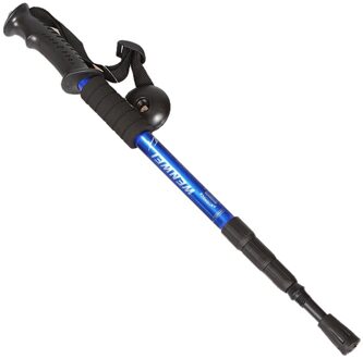 Outdoor Trekking Klimmen Anti Shock Wandelen Wandelen Trekking Trail Polen Stok Verstelbare Canes 4-Secties Wandelen Accessoires # G4 Blauw