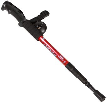 Outdoor Trekking Klimmen Anti Shock Wandelen Wandelen Trekking Trail Polen Stok Verstelbare Canes 4-Secties Wandelen Accessoires # G4 Rood