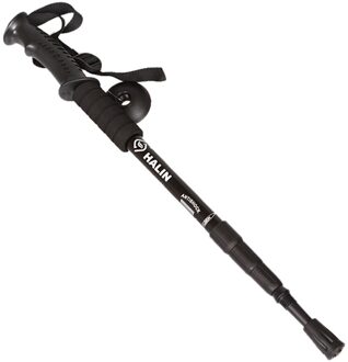 Outdoor Trekking Klimmen Anti Shock Wandelen Wandelen Trekking Trail Polen Stok Verstelbare Canes 4-Secties Wandelen Accessoires zwart