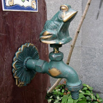 Outdoor Tuin Kraan Animal Vorm Bibcock Met Antieke Messing Kikker Kraan Voor Wassen Mop/Tuin Watering Dier Kraan 01