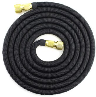 Outdoor Tuin Watering Hose Expandable Wasstraat Telescopische Magic Tuinslang Voor Tuin En Groente Patch Druppelirrigatie Set 17FT / zwart