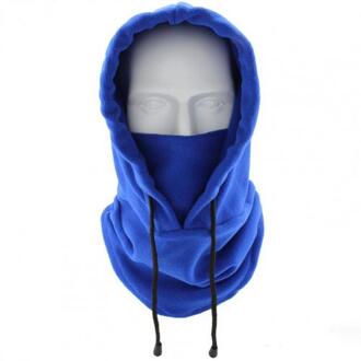 Outdoor Unisex Head Cover Winter Sport Fietsen Fleece Warm Cover Winter Hoed Cs Gezichtsmasker Winddicht Cap Verdikking Hoofddeksels koninklijk blauw
