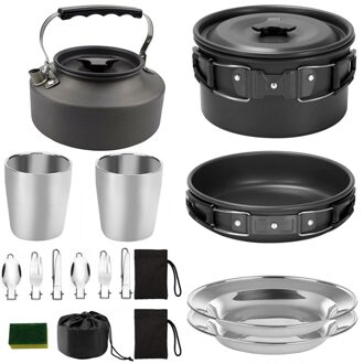 Outdoor Veilig Handig Duurzaam Draagbare Koken Tool Set Outdoor Kookgerei Draagbare Theepot Voor Camping
