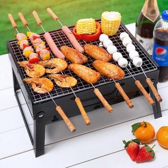 Outdoor Veld Barbecue Rack Huishoudelijke Draagbare En Duurzaam Staal Handig Afneembare Barbecue Rack
