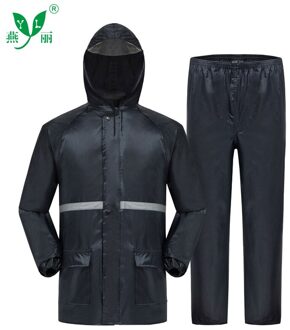 outdoor verdikking reflecterende veiligheid regenjas regenbroek pak en Bouw arbeid regenjas of paardrijden vissen XL