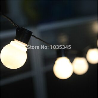 Outdoor Verlichting 5 Cm Big Size Led Ball String Lampen Zwarte Draad Kerstverlichting Fairy Bruiloft Tuin Hanger Krans warm wit / 220V EU AU UK plug / 1 stuk